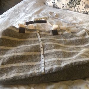 Roost Large linen tote with stripes and zip bag